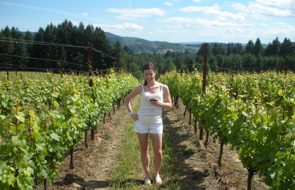 Tessa in the vines